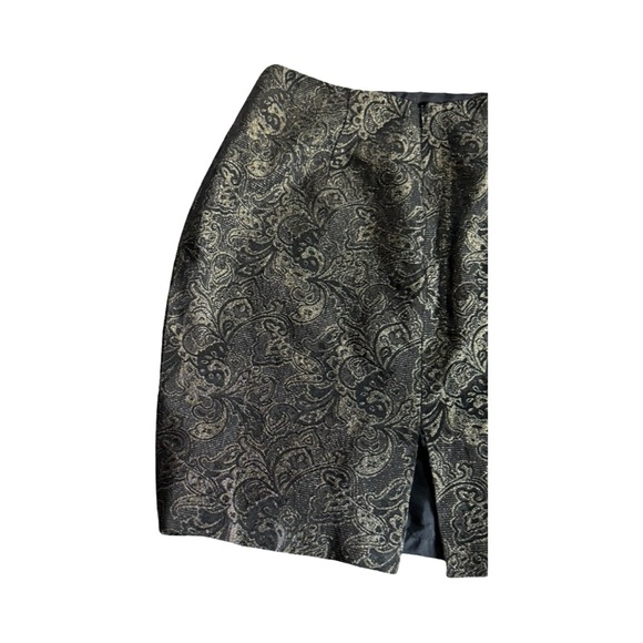 Vintage Goth Georgiou Studio, size 6. Black and Gold Paisley Skirt - Picture 5 of 10